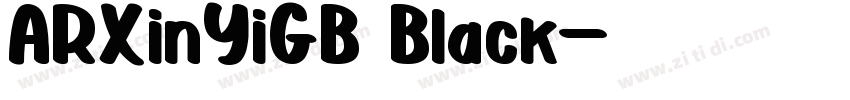 ARXinYiGB Black字体转换